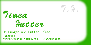 timea hutter business card